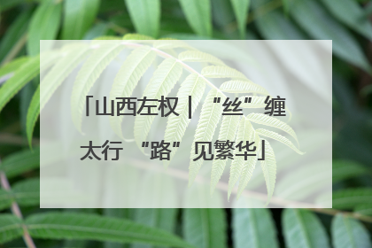 山西左权｜“丝”缠太行 “路”见繁华