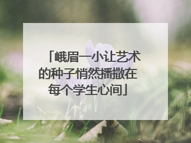 峨眉一小让艺术的种子悄然播撒在每个学生心间