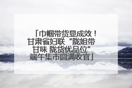 巾帼带货显成效！甘肃省妇联“陇姐带甘味 陇货优品位”端午集市圆满收官