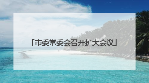 市委常委会召开扩大会议