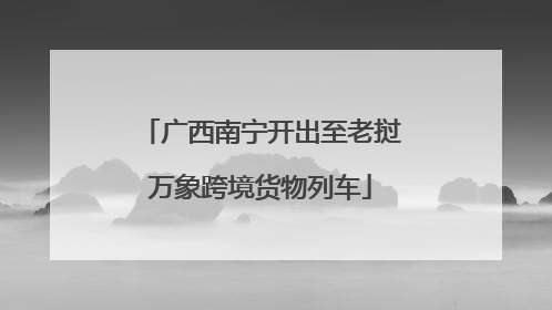 广西南宁开出至老挝万象跨境货物列车
