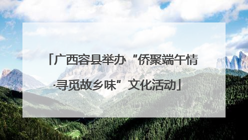 广西容县举办“侨聚端午情·寻觅故乡味”文化活动