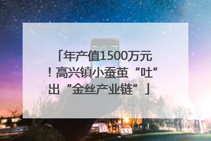 年产值1500万元！高兴镇小蚕茧“吐”出“金丝产业链”