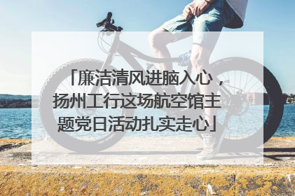廉洁清风进脑入心，扬州工行这场航空馆主题党日活动扎实走心