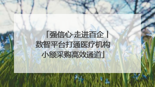 强信心·走进百企丨数智平台打通医疗机构小额采购高效通道