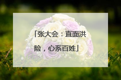 张大会：直面洪险，心系百姓