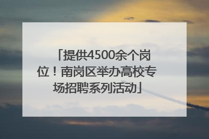 提供4500余个岗位！南岗区举办高校专场招聘系列活动