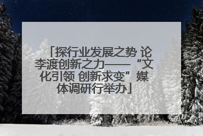 探行业发展之势 论李渡创新之力——“文化引领 创新求变”媒体调研行举办