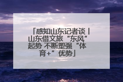 感知山东记者谈丨山东借文旅“东风”起势 不断塑强“体育+”优势