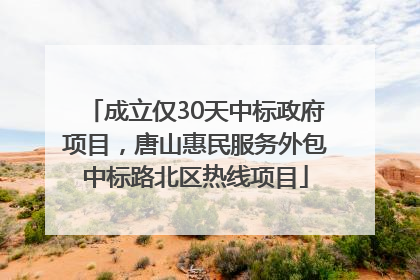 成立仅30天中标政府项目，唐山惠民服务外包中标路北区热线项目