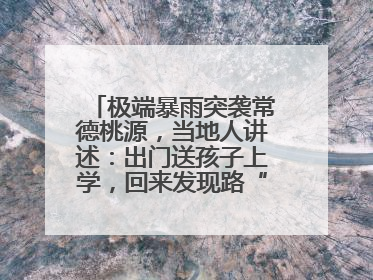 极端暴雨突袭常德桃源，当地人讲述：出门送孩子上学，回来发现路“不见”了