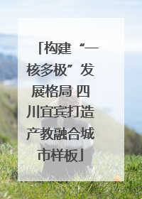 构建“一核多极”发展格局 四川宜宾打造产教融合城市样板