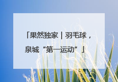 果然独家｜羽毛球，泉城“第一运动”