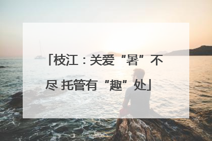 枝江：关爱“暑”不尽 托管有“趣”处