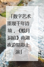 数字艺术重现千年诗境，《赊月洞庭》南湖夜游精彩上演
