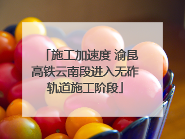 施工加速度 渝昆高铁云南段进入无砟轨道施工阶段