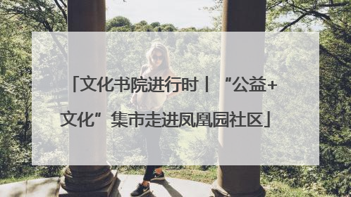 文化书院进行时丨“公益+文化”集市走进凤凰园社区