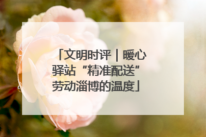 文明时评｜暖心驿站“精准配送”劳动淄博的温度
