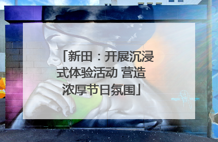 新田：开展沉浸式体验活动 营造浓厚节日氛围