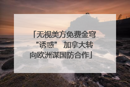 无视美方免费金穹“诱惑” 加拿大转向欧洲谋国防合作