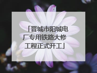 晋城市阳城电厂专用铁路大修工程正式开工