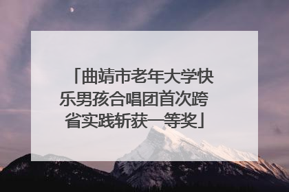 曲靖市老年大学快乐男孩合唱团首次跨省实践斩获一等奖