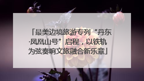 最美边境旅游专列“丹东·凤凰山号”启程，以铁轨为弦奏响文旅融合新乐章