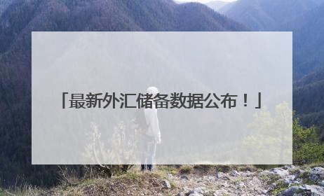 最新外汇储备数据公布！