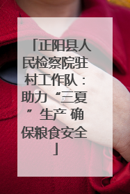 正阳县人民检察院驻村工作队：助力“三夏”生产 确保粮食安全