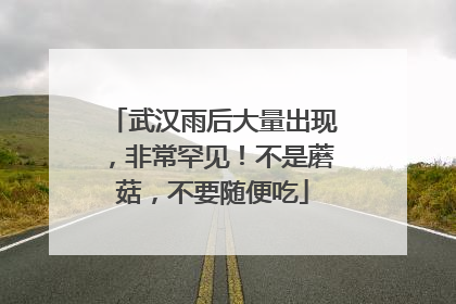 武汉雨后大量出现，非常罕见！不是蘑菇，不要随便吃