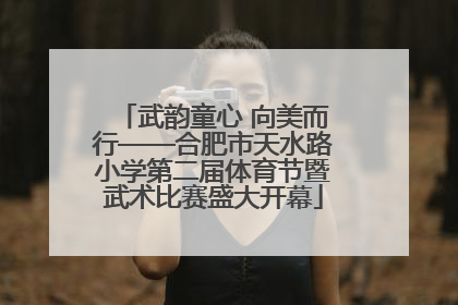 武韵童心 向美而行——合肥市天水路小学第二届体育节暨武术比赛盛大开幕