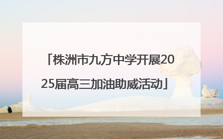 株洲市九方中学开展2025届高三加油助威活动