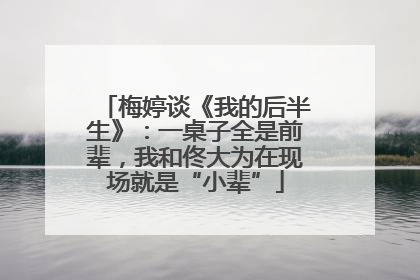 梅婷谈《我的后半生》：一桌子全是前辈，我和佟大为在现场就是“小辈”