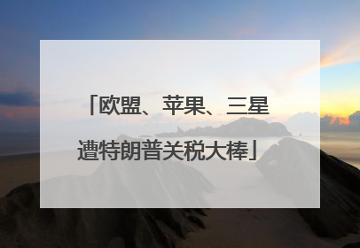 欧盟、苹果、三星遭特朗普关税大棒