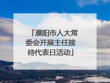 濮阳市人大常委会开展主任接待代表日活动