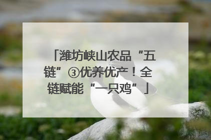 潍坊峡山农品“五链”③优养优产！全链赋能“一只鸡”
