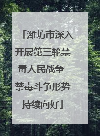 潍坊市深入开展第三轮禁毒人民战争 禁毒斗争形势持续向好