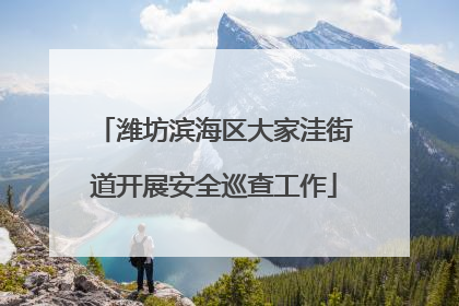 潍坊滨海区大家洼街道开展安全巡查工作
