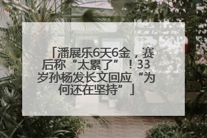 潘展乐6天6金，赛后称“太累了”！33岁孙杨发长文回应“为何还在坚持”