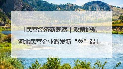 民营经济新观察｜政策护航 河北民营企业激发新“冀”遇