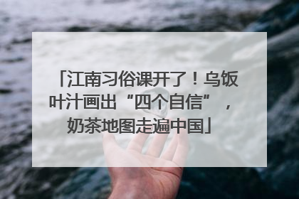 江南习俗课开了！乌饭叶汁画出“四个自信”，奶茶地图走遍中国