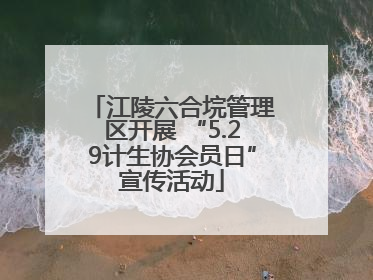 江陵六合垸管理区开展 “5.29计生协会员日”宣传活动