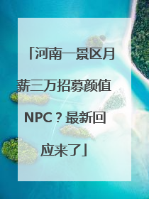 河南一景区月薪三万招募颜值NPC？最新回应来了