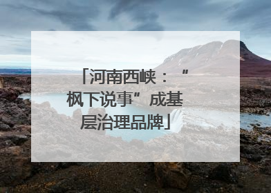 河南西峡：“枫下说事”成基层治理品牌