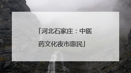 河北石家庄：中医药文化夜市惠民