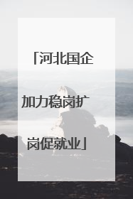 河北国企加力稳岗扩岗促就业