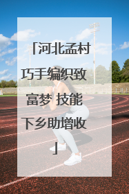 河北孟村巧手编织致富梦 技能下乡助增收