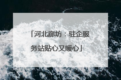 河北廊坊：驻企服务站贴心又暖心