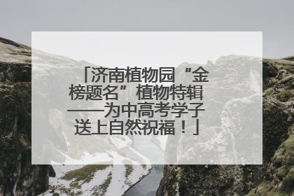 济南植物园“金榜题名”植物特辑——为中高考学子送上自然祝福！