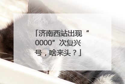 济南西站出现“0000”次复兴号，啥来头？